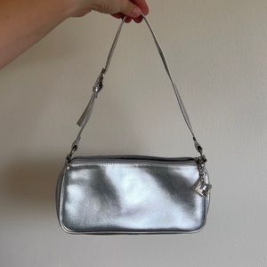 Y2K Silver Metallic Shoulder Bag by Victoria’s Secret